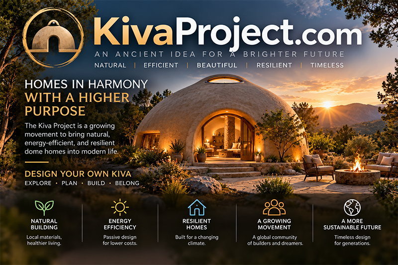 KivaProject.com domain for modern kiva architecture, sustainable construction and 3D printed habitats
