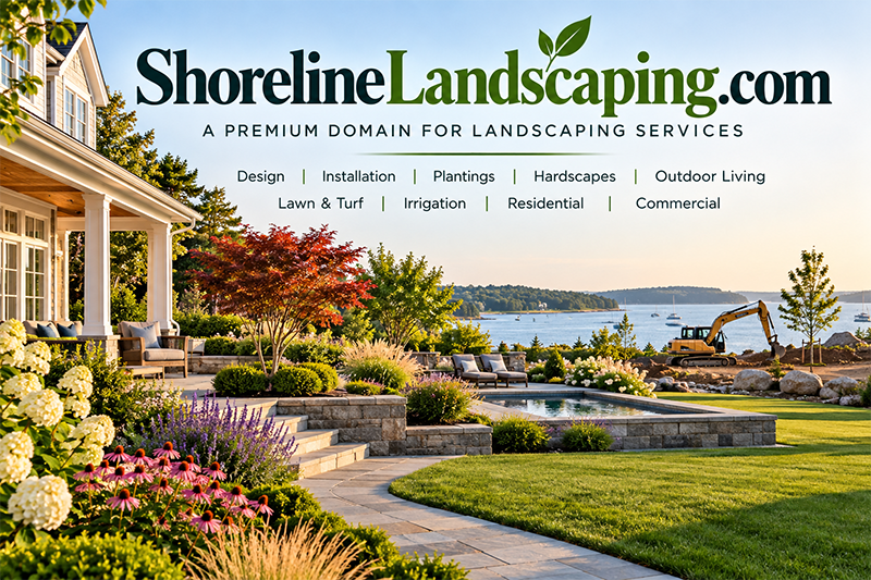 ShorelineLandscaping.com premium domain for landscaping and landscape design services