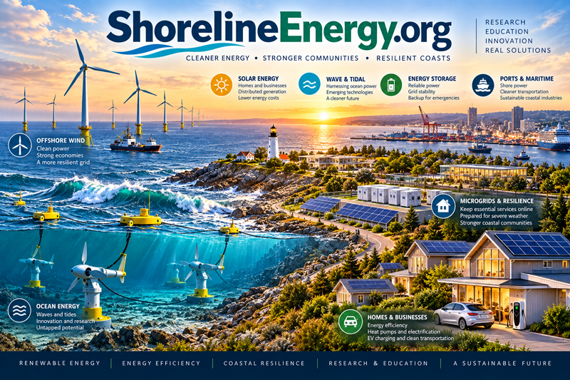 ShorelineEnergy.org domain for coastal energy, renewable power, resilience and energy education